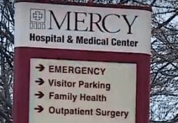Mercy Hospital sign